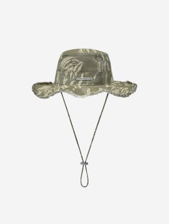 Jacquemus Jacquard Banana Logo Khaki Le Bob Artichaut Headwear