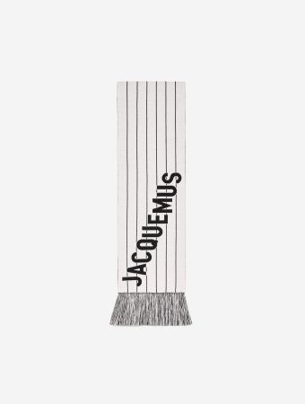 Jacquemus Black White L'Echarpe Liga Neckwear