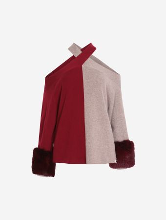 Izaak Azanei Criss Cross Sweater with Cuffs
