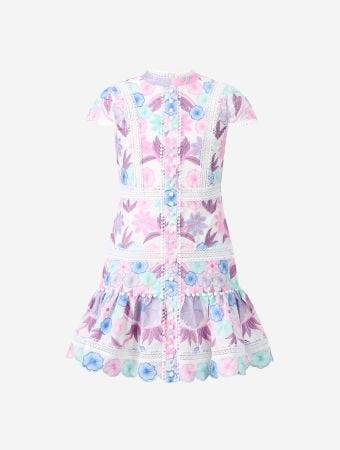 Marlo Kids Danielle Embroidered Mini Dress