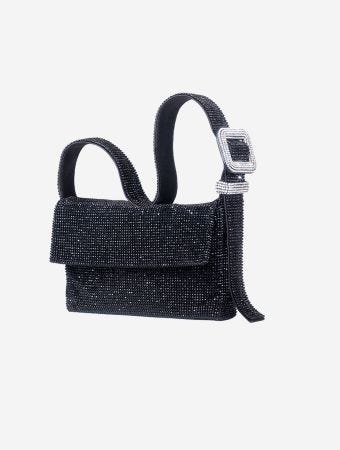 Benedetta Bruzziches James Bond Jet Black Vitty La Mignon Shoulder Bag