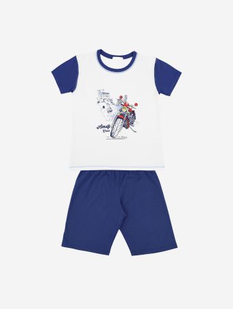 Story Loris Boy Bianco Short Pyjamas