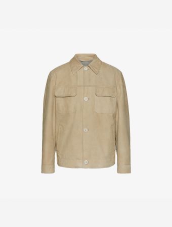 Lardini White Leather Jacket