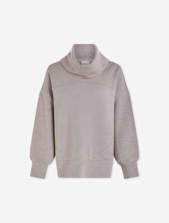 Varley Taupe Marl Fleck Priya Longline Sweater