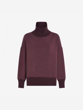Varley Deep Mahogany Barker High Neck Sweater