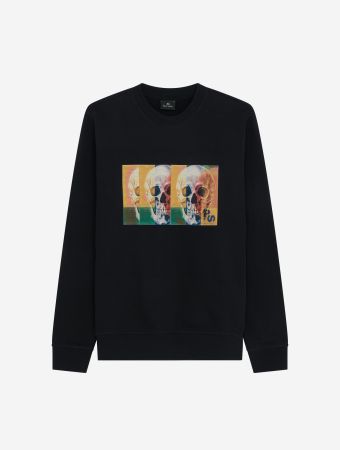 Paul Smith Black Sweat Shirt Skull Square