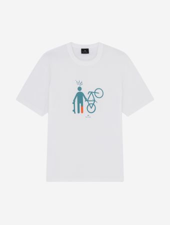 Paul Smith White T Shirt Skater Bike