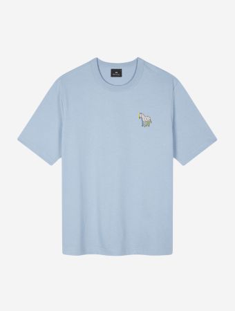 Paul Smith Light Blue T Shirt Zebra Puff