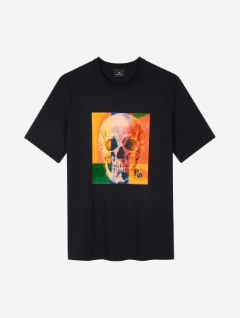 Paul Smith Black T Shirt Skull Square