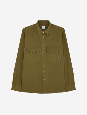 Paul Smith Olive Green 2 Packet Shirt Zebra