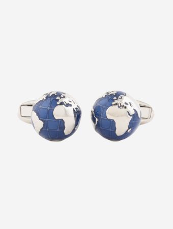 Paul Smith Navy Cufflink Enam Globe