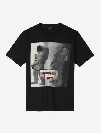 Paul Smith Black T Shirt Astronaut