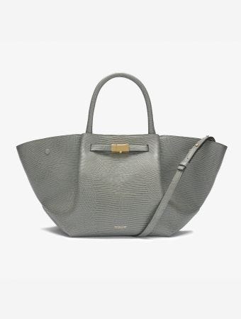 Demellier Stone Grey Lizard Effect F03 Handbag