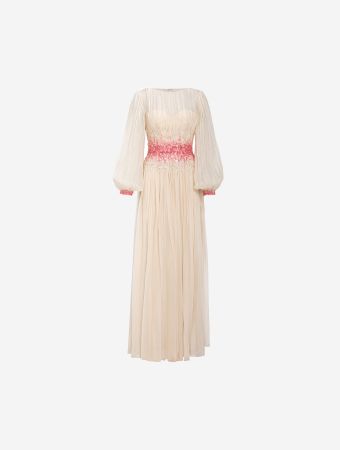 Chiffon Gown With Gradient Colour Beadworks