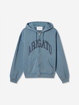 Axel Arigato Denim Blue Link Zip Up Hoodie