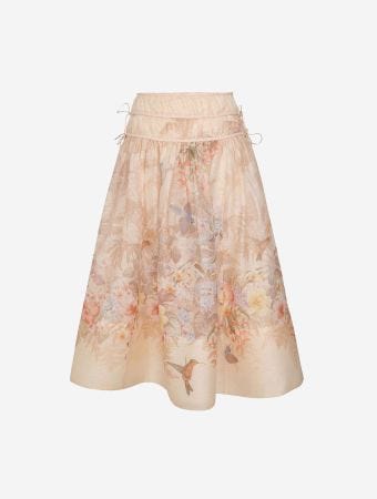 Zimmermann Illuminate Drawn Midi Skirt