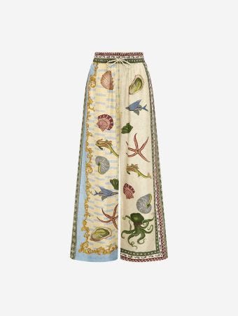 Alemais Multi Bath House Silk Pant
