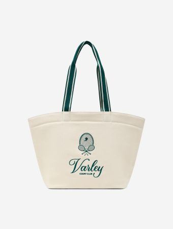 Varley Ivory Forest Robinson Canvas Club Tote Bag