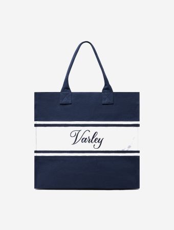 Varley Blue Nights White Foeburn Market Tote Bag