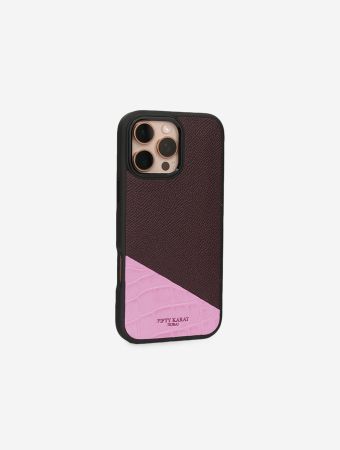 Fifty Karat Burgundy With Puprle Iphone 16 Pro Max Case