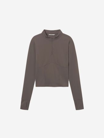 Rethinkit Studios Dark Brown Half Zip Top