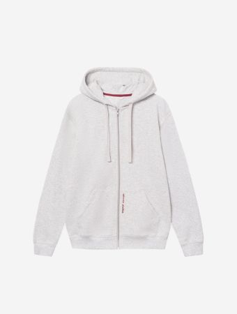 Rethinkit Studios Light Melange Grey Sweat Zip Easy Hoodie