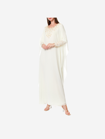 Eleganza La Mode Off-White Jalabiya