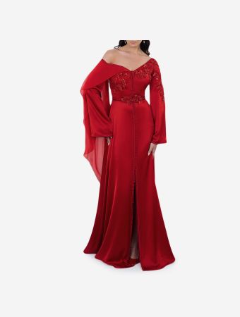 Selma Benomar Red Kaftan