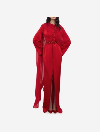 Selma Benomar Red Kaftan