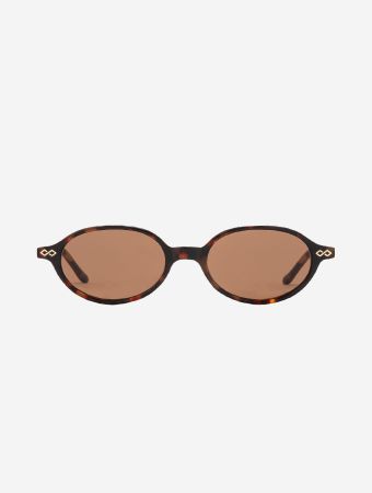 Karen Wazen Tortoise Noor Round Oval Sunglasses