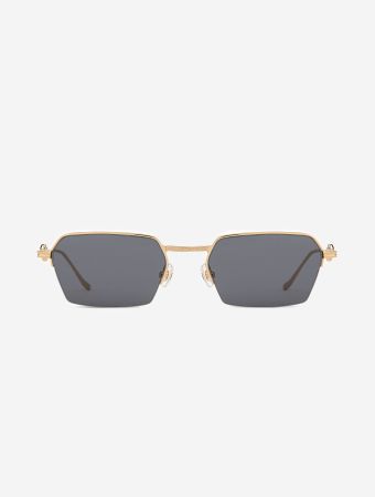 Karen Wazen Gold Alex Rectangle Sunglasses