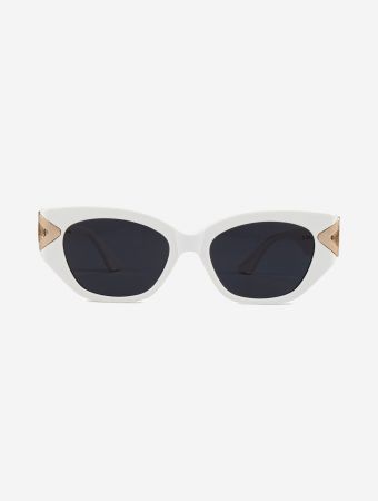 Karen Wazen Cream In Black Lily Cat Eye Sunglasses