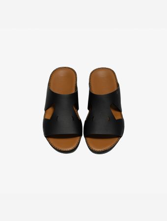 Pelle Skull Black Black Sandals