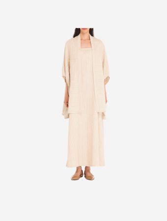 Beige Two Piece Aya Kaftan