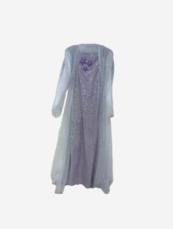 Scarlet Kids Gray Sleeveless Long Jalabiya With Cape