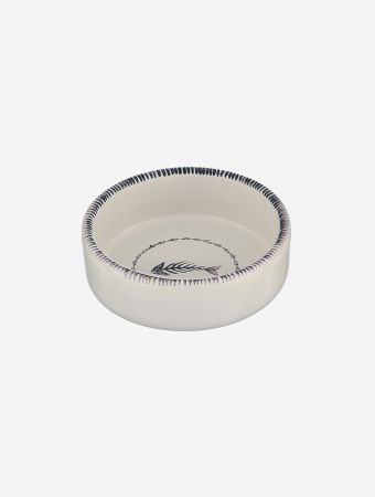 Mungo & Maud Ivory Brown Garland Cat Bowl 12cm Diameter