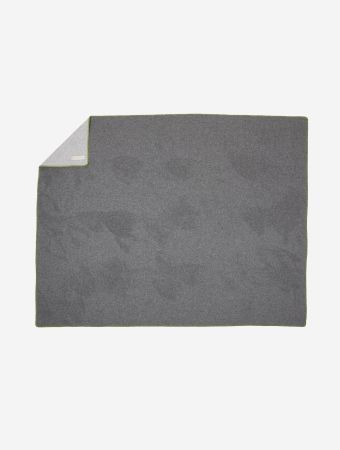 Mungo & Maud Stone Charcoal Green Stitch Blanket 160 x 145cm