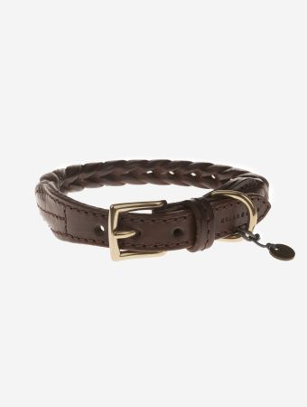 Mungo & Maud Chocolate Plaited Collar