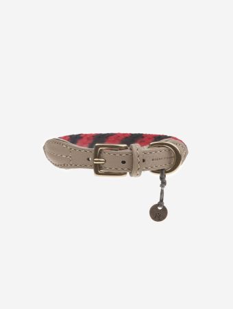 Mungo & Maud Red Navy Rock Candy Rope Collar