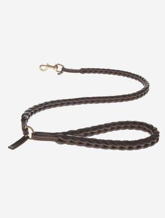 Mungo & Maud Chocolate Plaited Leather Dog Lead