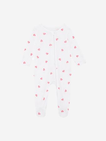 Sleepsuit - Pink Heart