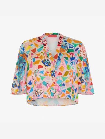Whitehello Gaudi Barcelona Afternoon Gaudi Rosa Shirt