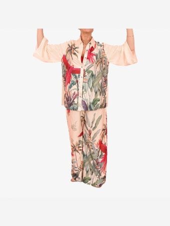 Whitehello Off White Parrots Jackomo Trousers