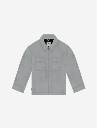 Zbox Studios Light Grey Abstract Vintage Canvas Jacket