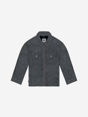 Zbox Studios Grey Broadcloth Wool Chore Jacket