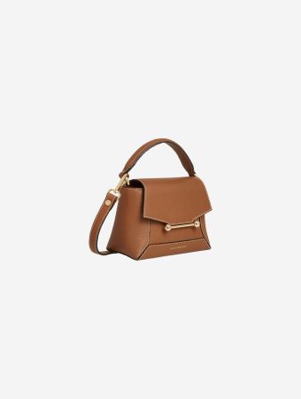 Strathberry Tan Vanilla Stitch Mosaic Nano Gain Handbag