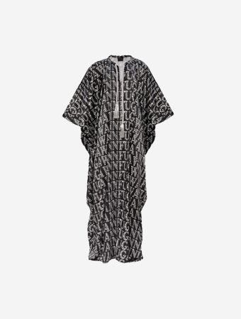 Wanni Fuga Black Madam Shoulder Pad Kaftan