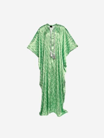 Wanni Fuga Green Madam Shoulder Pad Kaftan