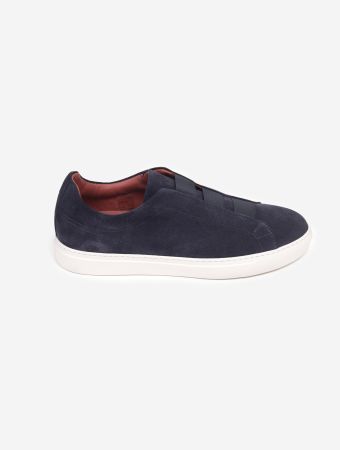 Prestige Blue Triple Stitches Suede Shoes