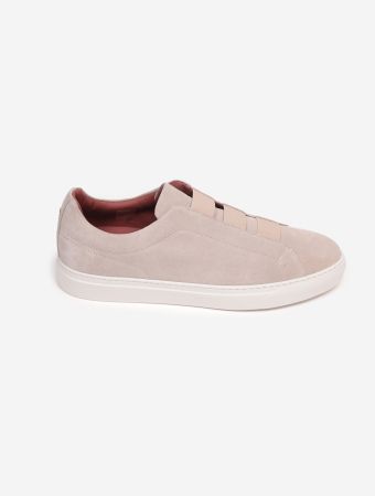 Prestige Beige Triple Stitches Suede Lw Shoes